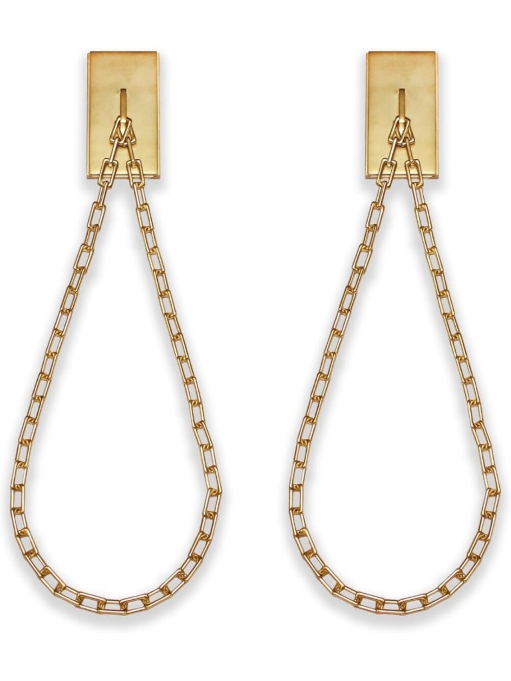 Luxury Brushed Gold Chain Tiebacks - Set of 2 Elegant Curtain Holdbacks